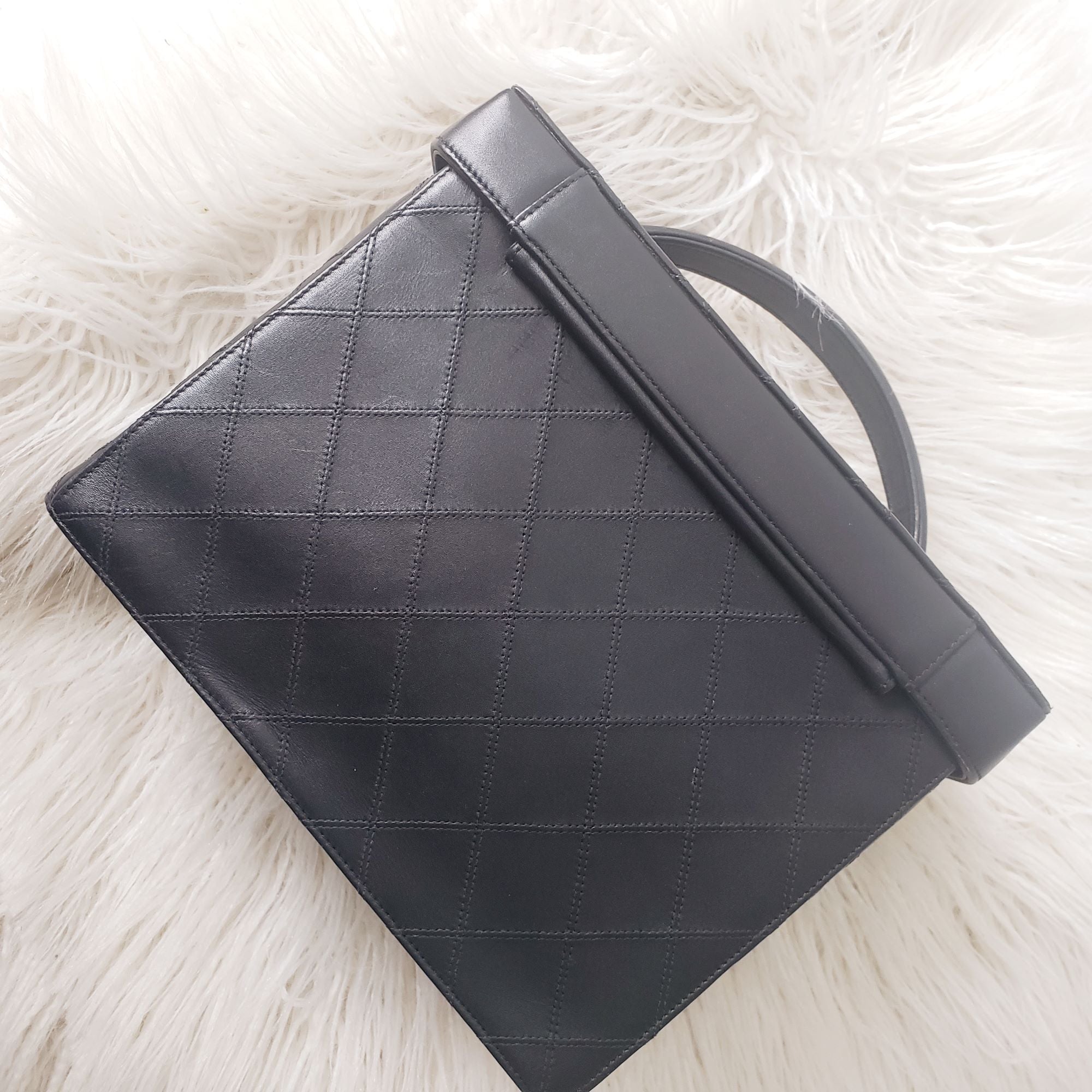 CHANEL CALFSKIN QUILTED VANITY CASE