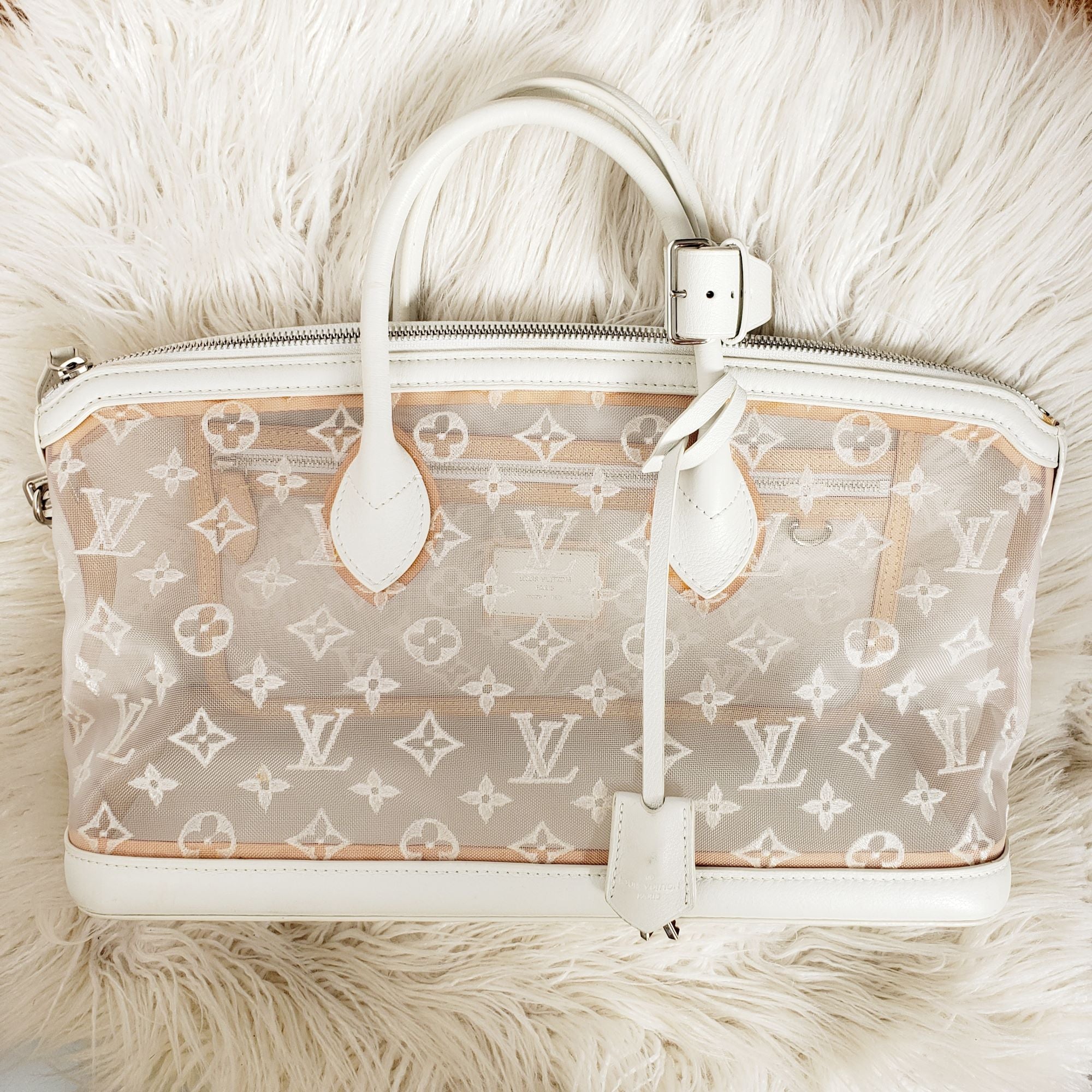 LOUIS VUITTON MONOGRAM TRANSPARENCE LOCKIT EAST WEST BAG