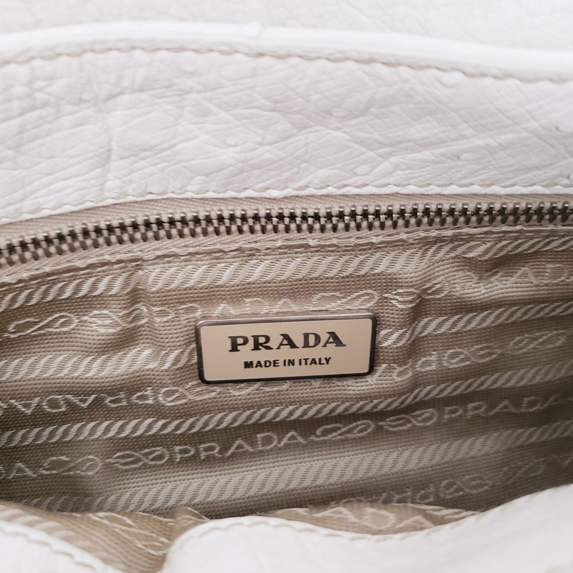 PRADA OSTRICH STRUZZO BAR BAG