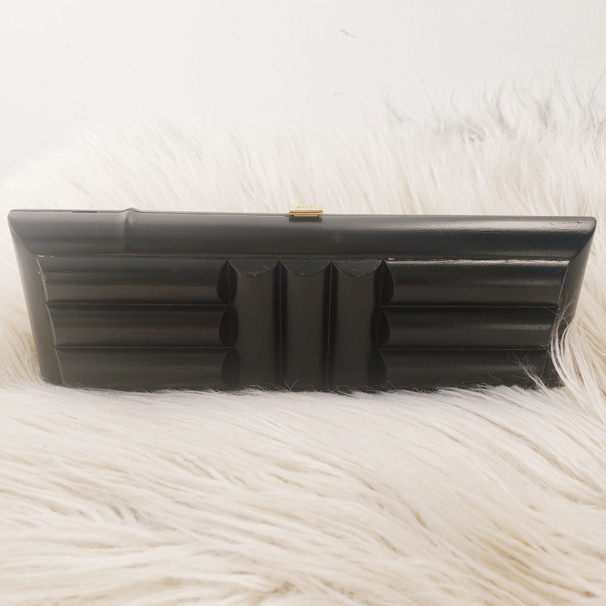 GUCCI BAMBOO WOOD CLUTCH